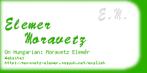 elemer moravetz business card